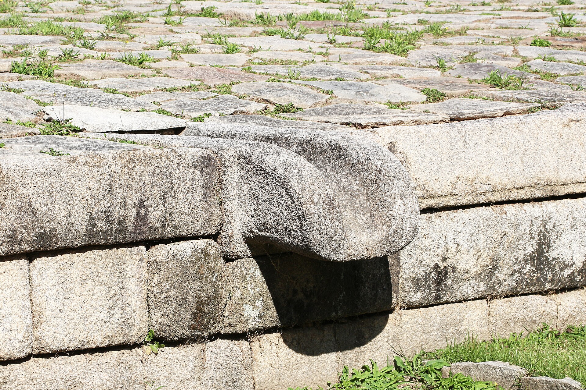 A stone detail; follow the current visitor-route markings.