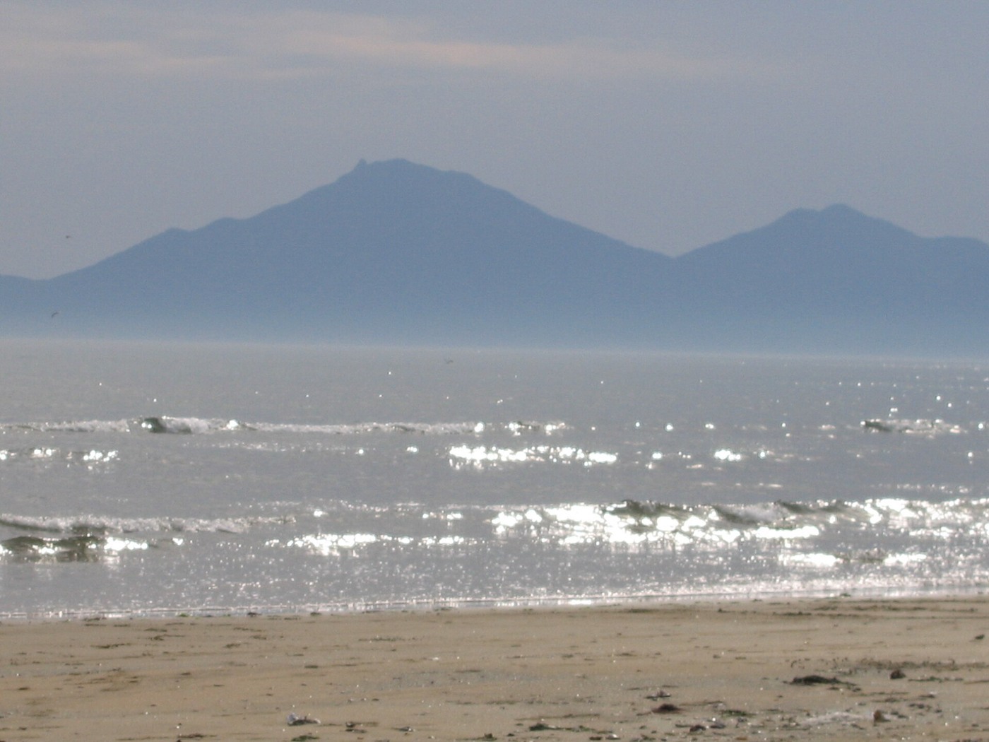 Open sand and shoreline at Dadaepo Beach