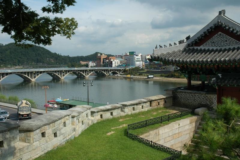 The Namgang River seen from the Jinju fortress area